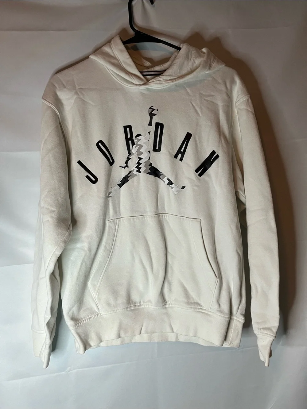 Jordan men’s flight mvp  White Hoodie with Black Camo Jumpman